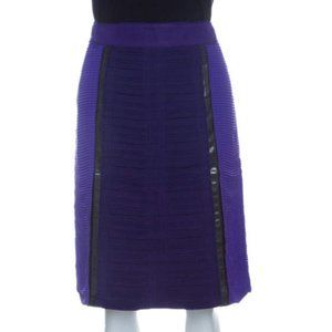 Bottega Veneta Pleated Panel Pencil Skirt with Plastic Trim - Size 6 US